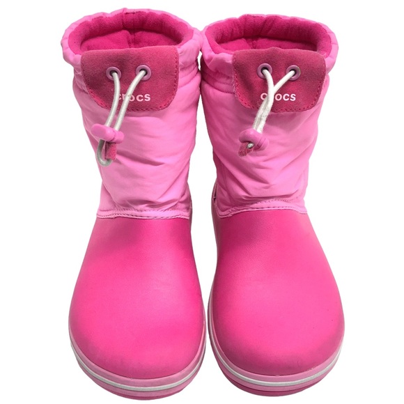 Crocs Kids' Crocband LodgePoint Pull-On Boot Pink J3 - Picture 3 of 17